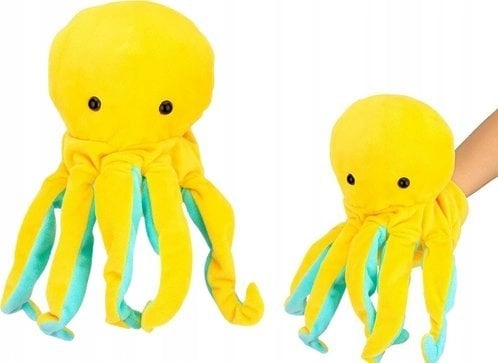 LeanToys Plush Mascot Octopus Yellow Puppet