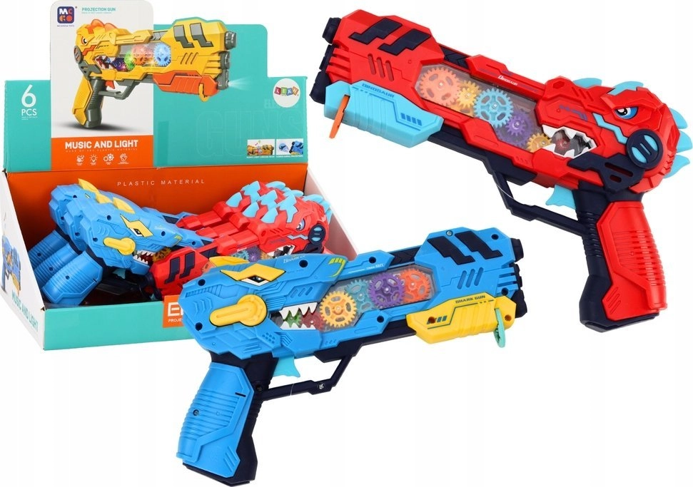 LeanToys Gun Projector Dinosaur Lights Sounds