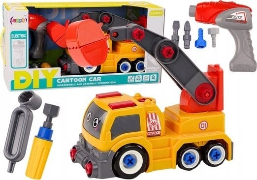 LeanToys Truck With Crane Cartoon To