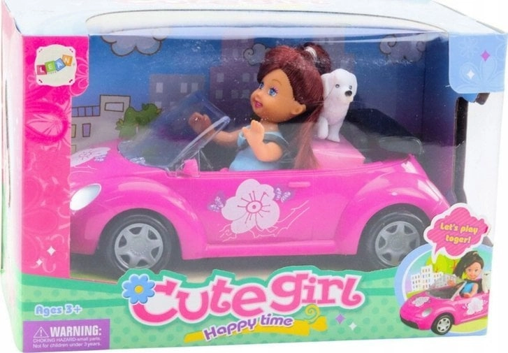 Mini Doll Car Convertible Dog Set
