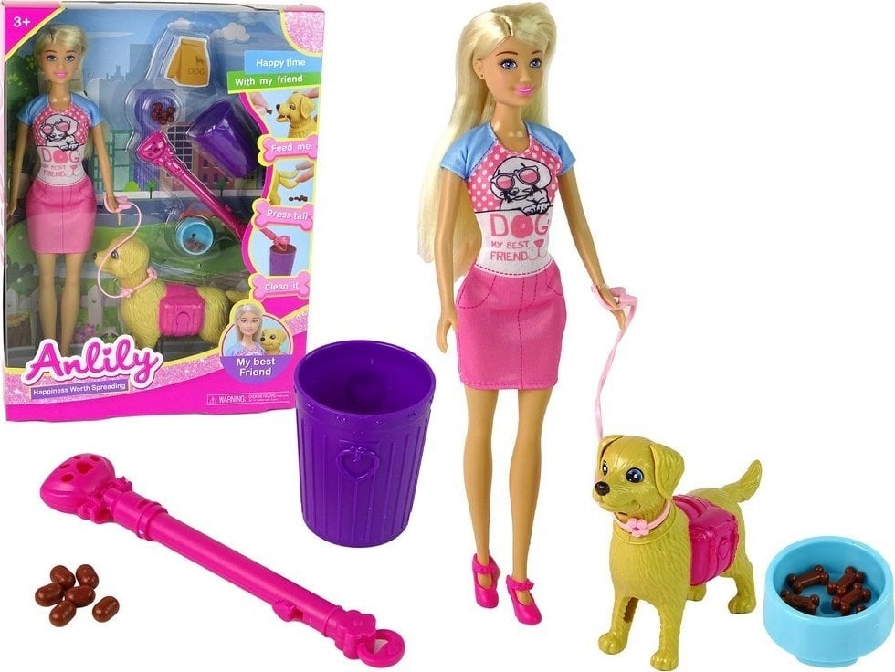 LeanToys Set of Dolls with Dog