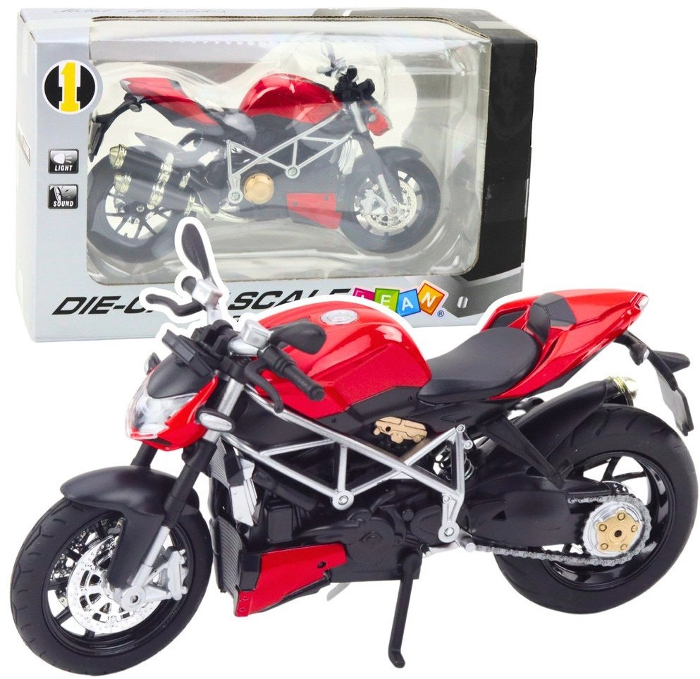 Sports Motorcycle Metal Lights Sounds Silver