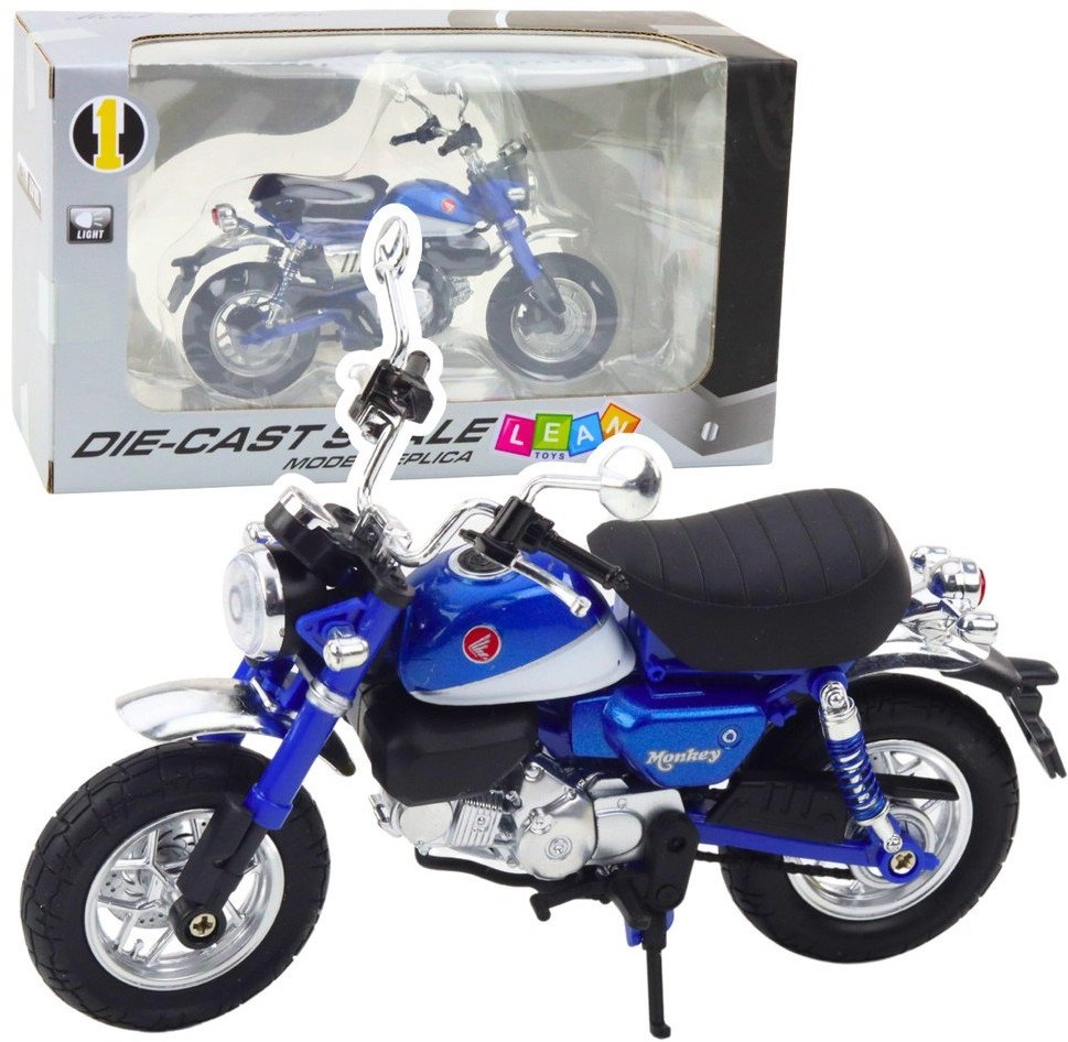Retro Classic Metal Motorcycle Light Blue