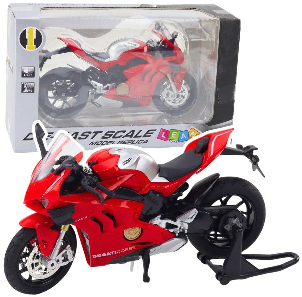 Sports Motorcycle Metal Lights Sounds Red