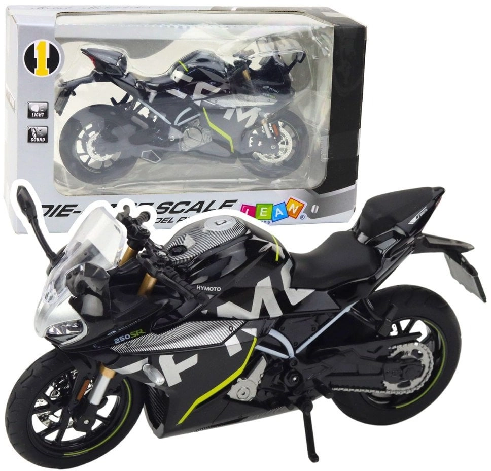 Sports Motorcycle Metal Lights Sounds Black