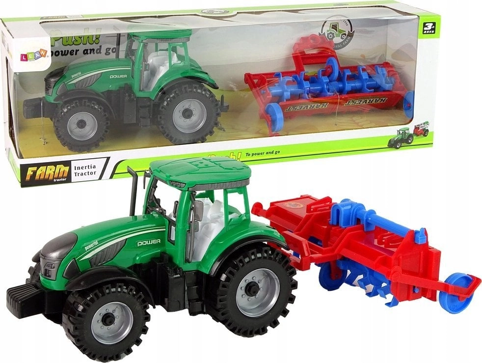 LeanToys Tractor With Plow Friction Drive