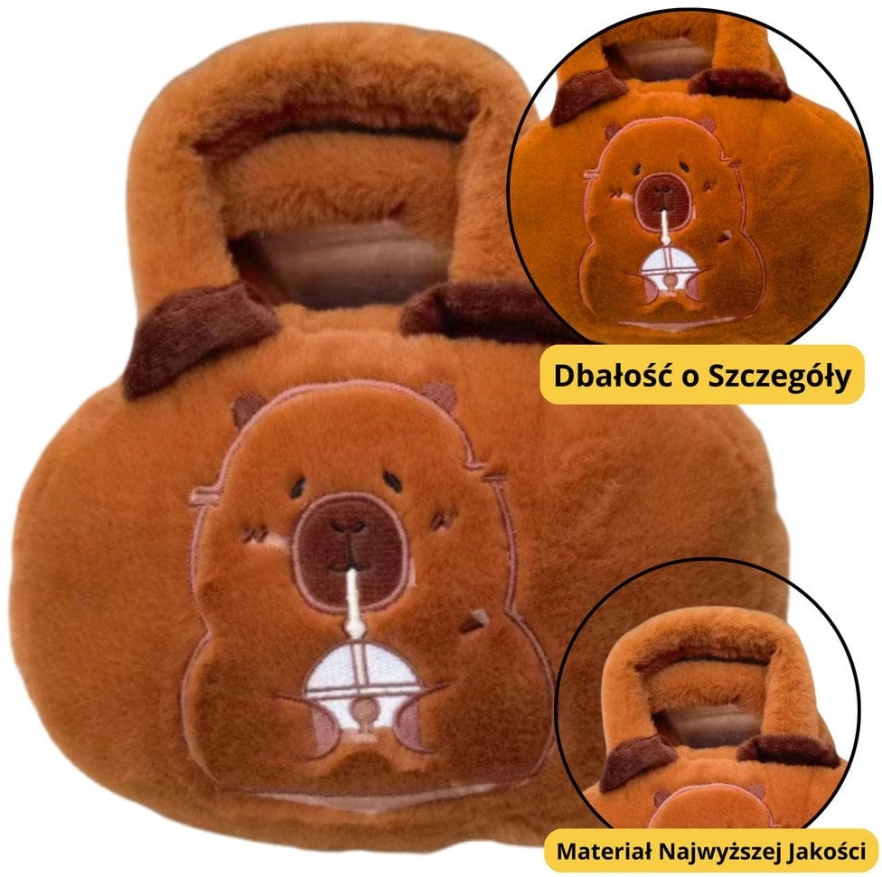 Capybara Plush Bag With Brown Mug
