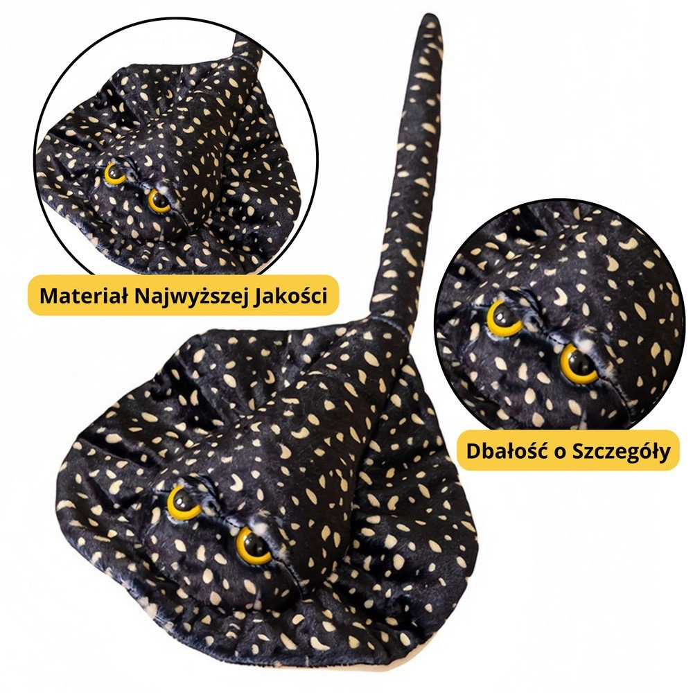 Plush Stingray Mascot  cuddly toy  black
