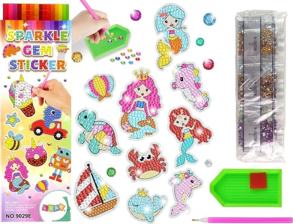 LeanToys Diamond Embroidery Sticker Set Sea