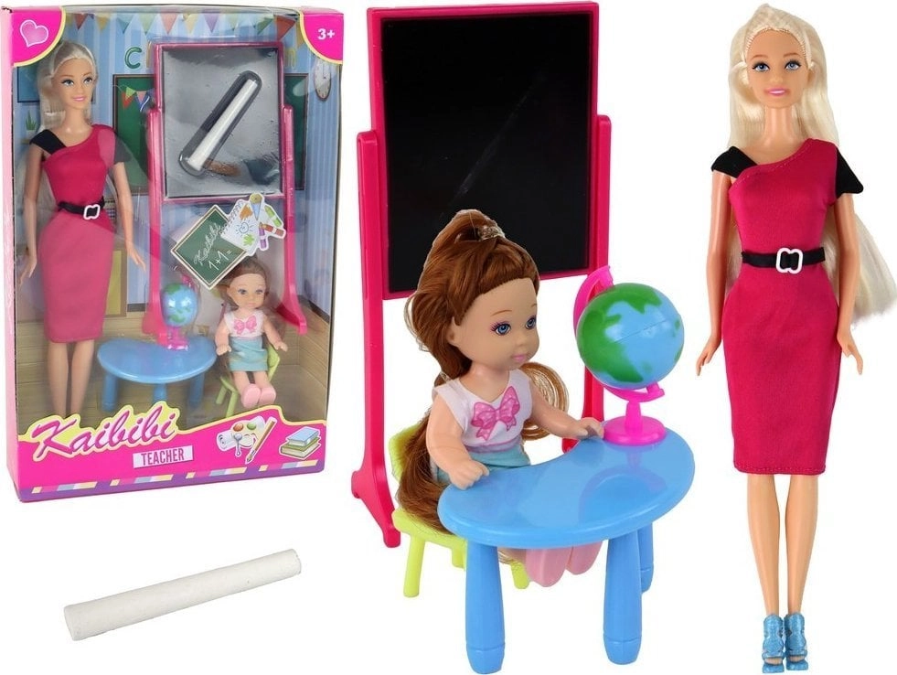Teacher doll with a student +