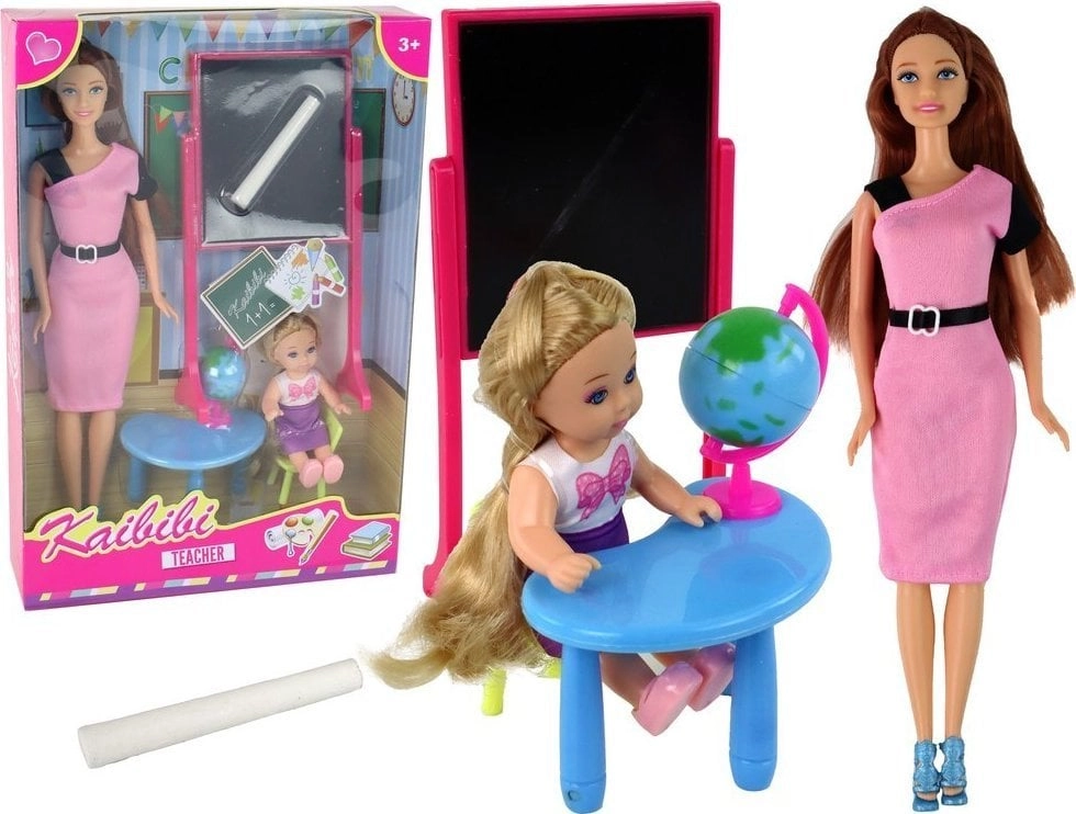 Teacher doll with a student +