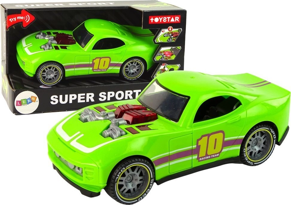 LeanToys Auto 1:14 Car Green Sports