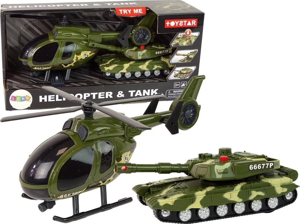 LeanToys Military Set Tank Friction Drive