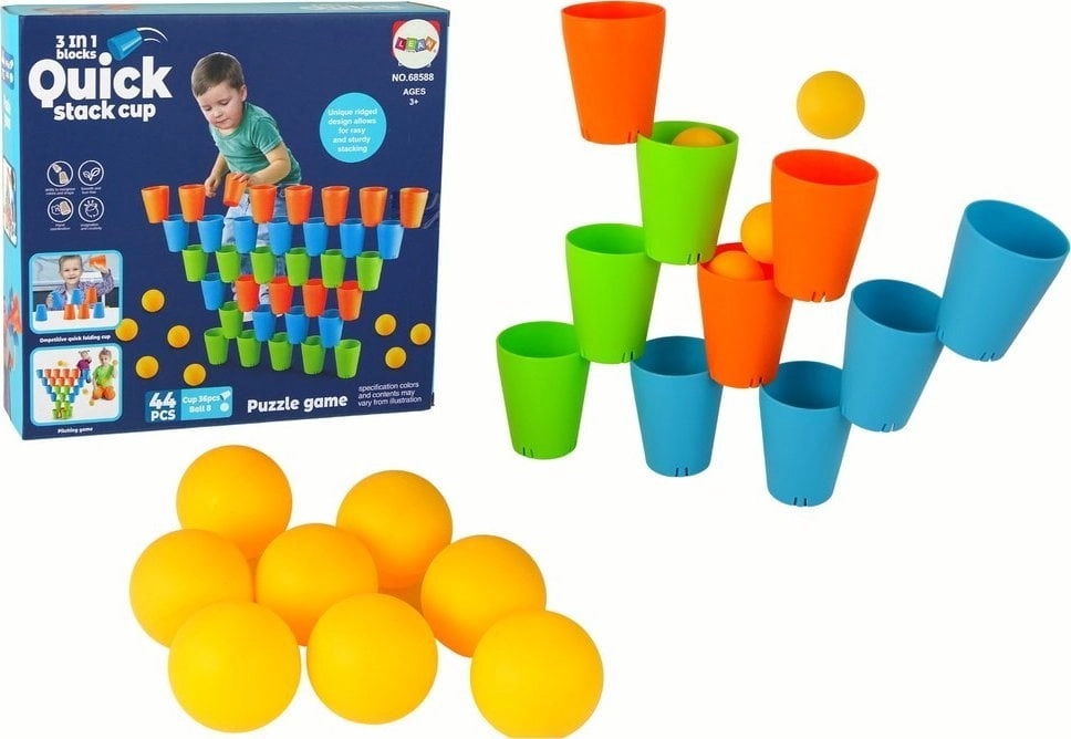 Cups Puzzle Game 3 in 1