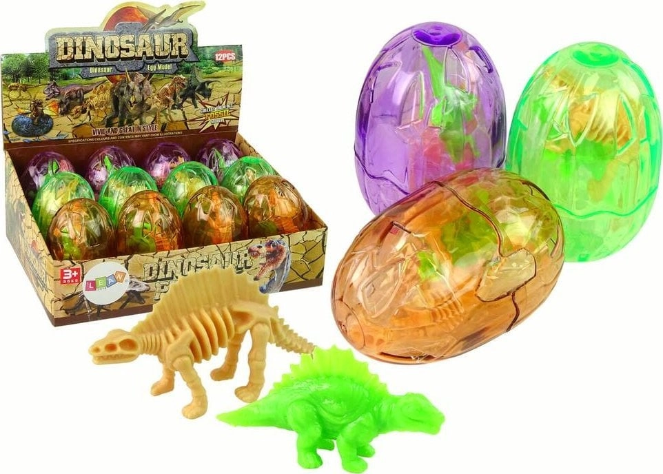 Large dinosaur egg 9cm 2 figures