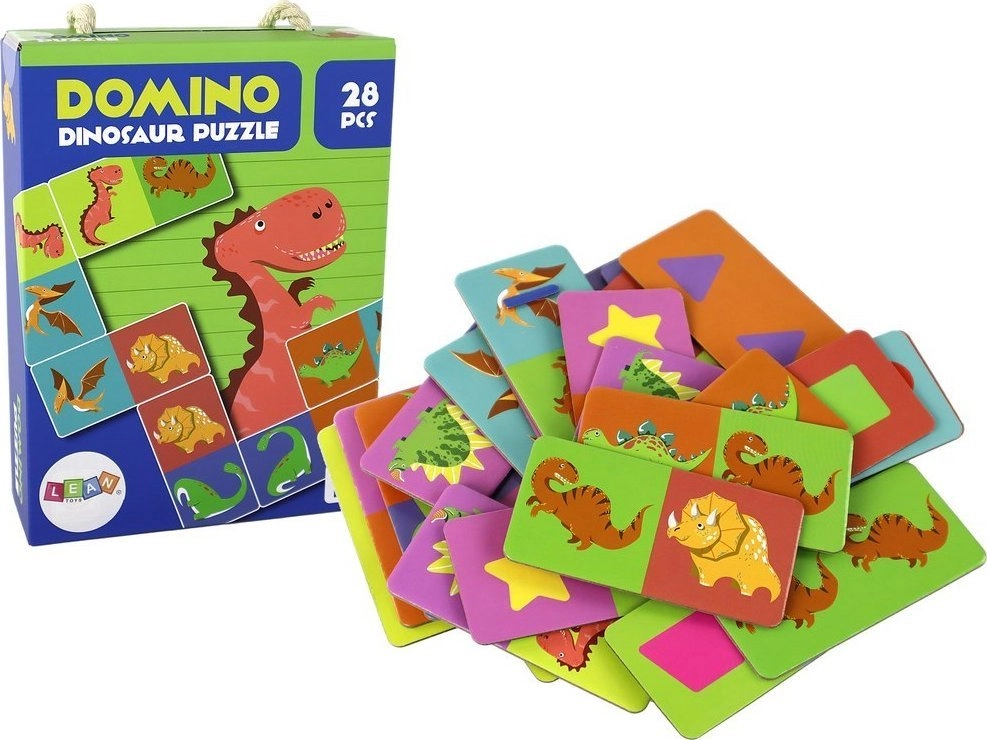 LeanToys Logic Game Double-Sided Puzzle Dominoes
