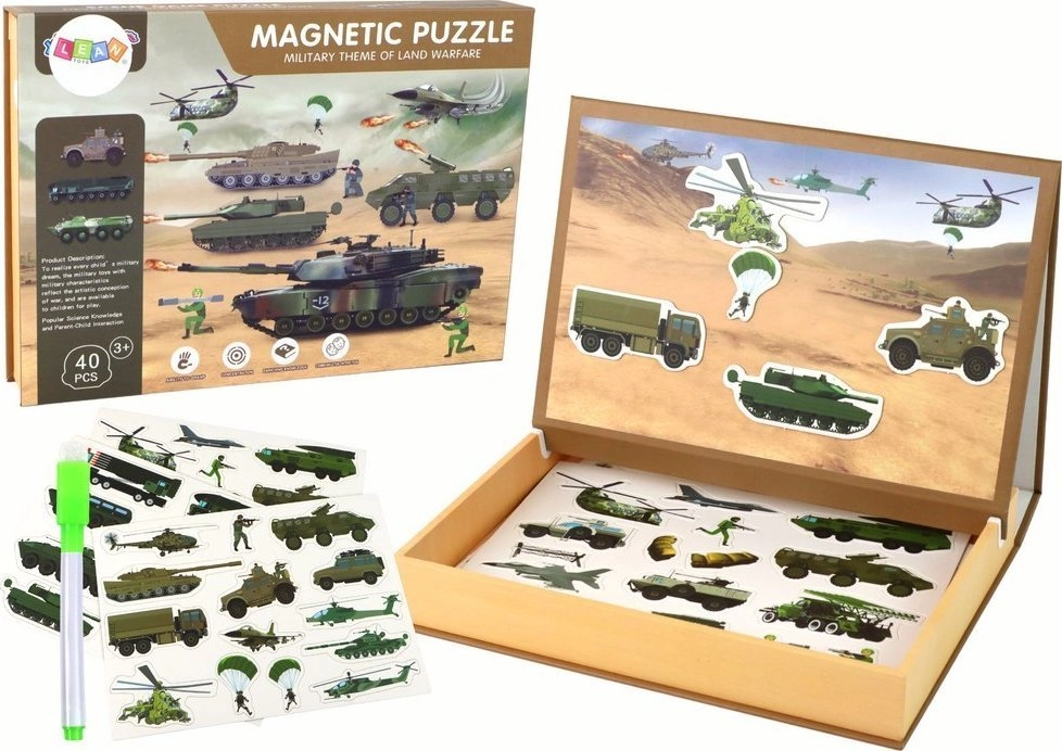 LeanToys Set of Educational Magnetic Puzzles