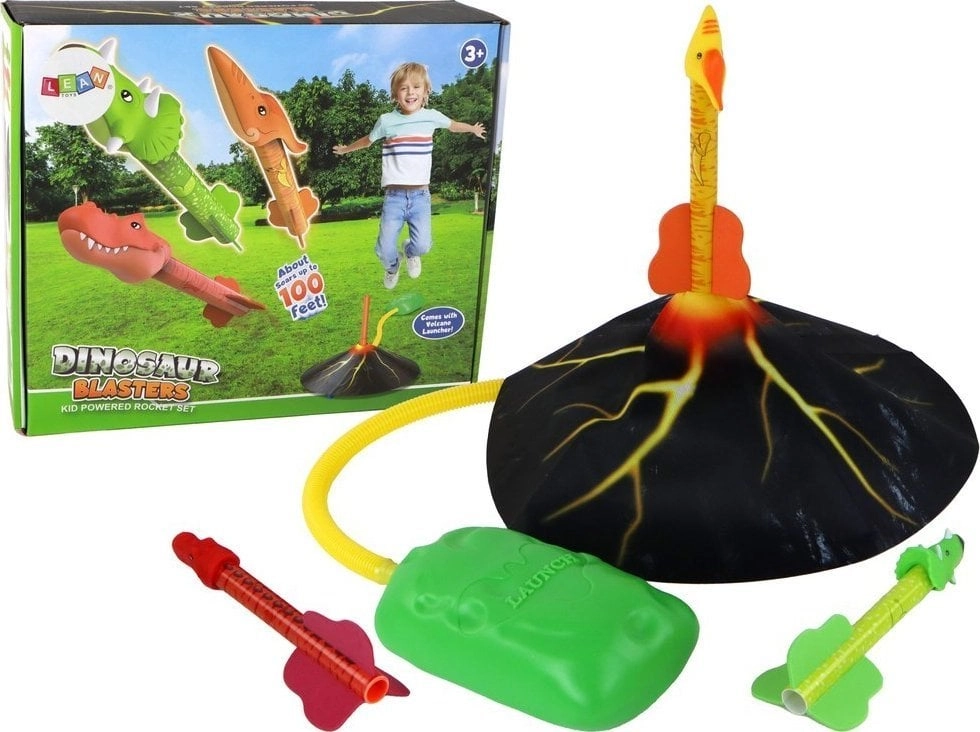 LeanToys Launcher Volcano Rocket Dinosaurs Game