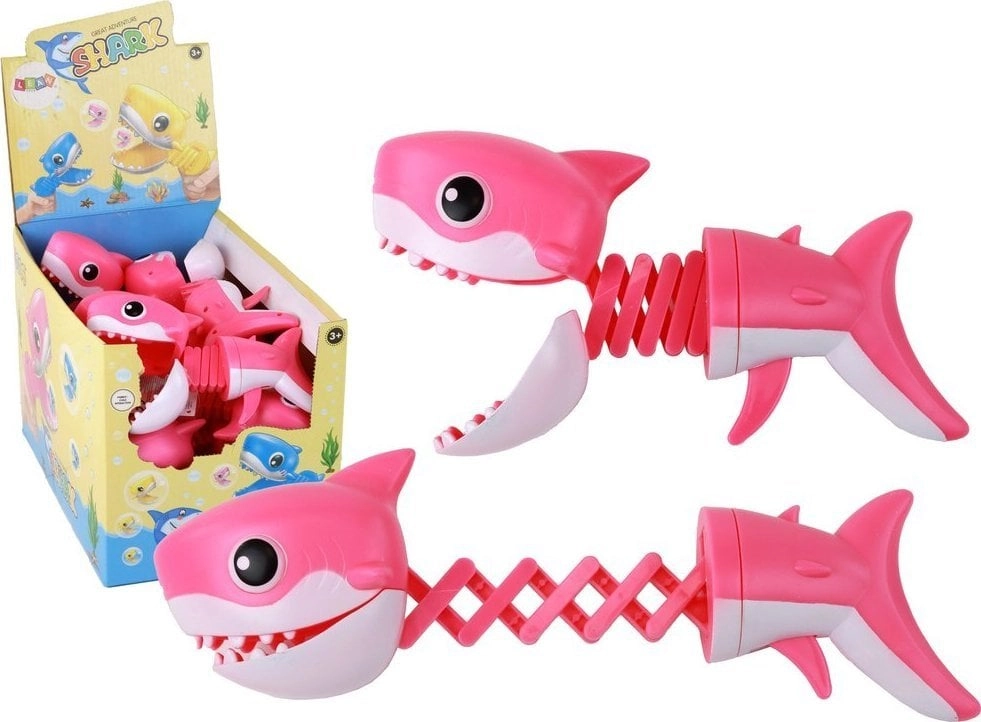 LeanToys Biting Fish Pink Shark Gun