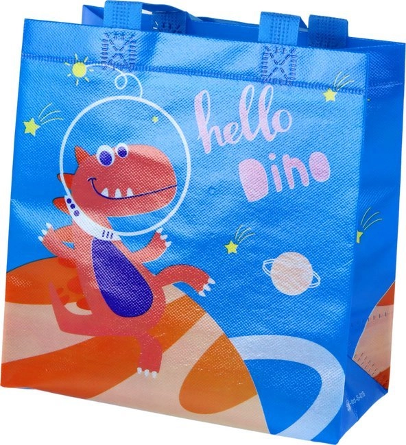 LeanToys Torba Prezentowa Dinozaur Niebieska 23cm
