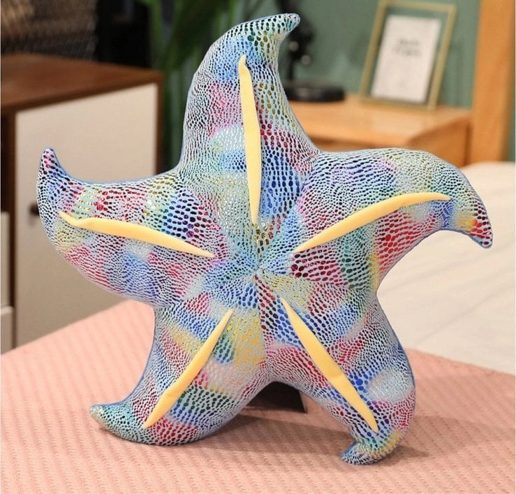 LeanToys Mascot Plush Starfish Blue Pillow