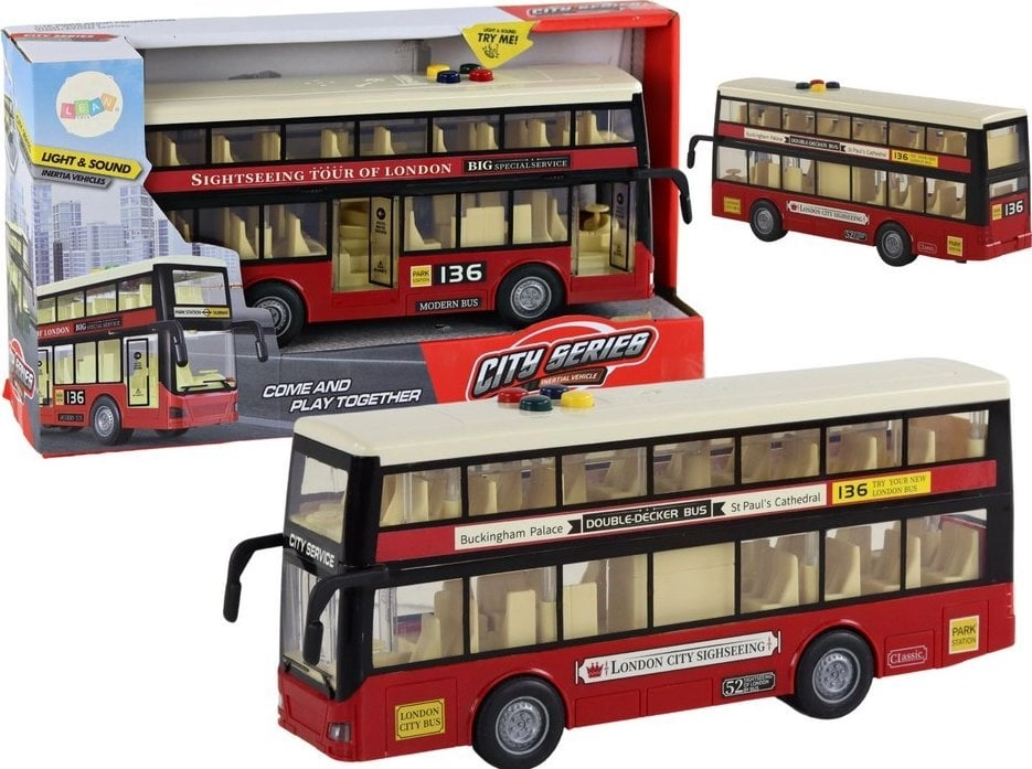 LeanToys Double Decker City Bus Lights