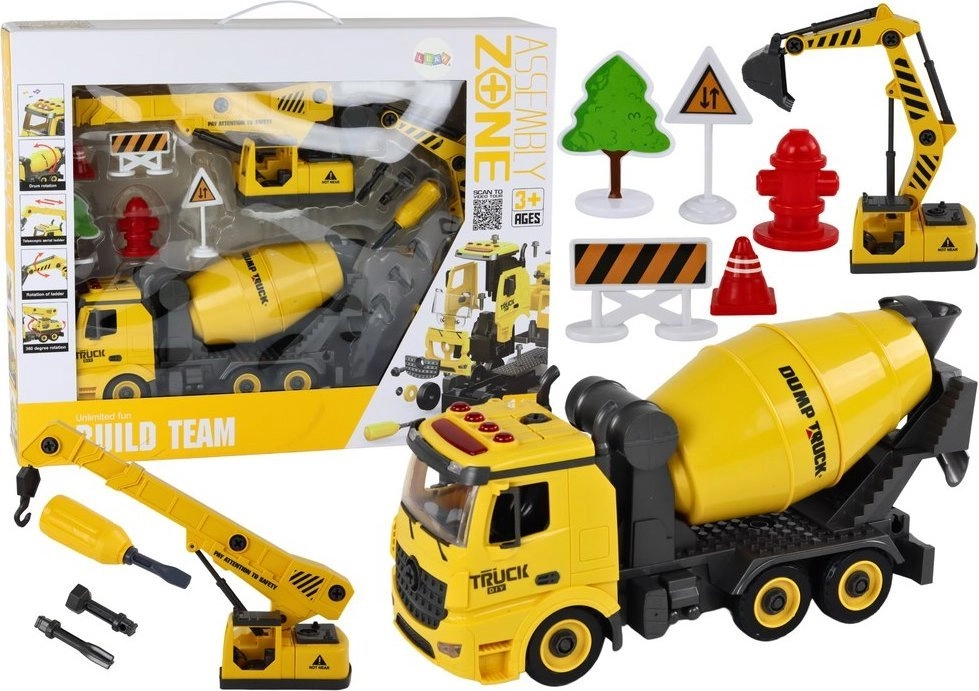 LeanToys Construction Vehicles Sound Light 1:12