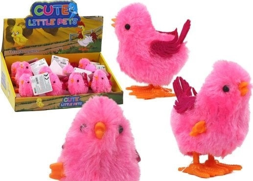 LeanToys Jumping Chicken Toy Wind-Up Action