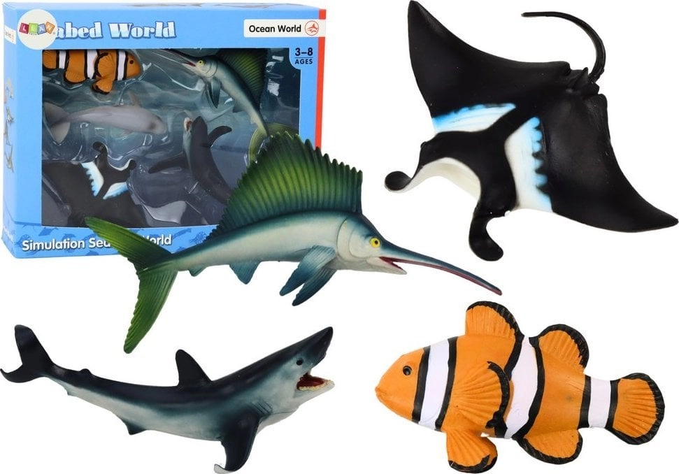 LeanToys Sea Animal Figure Set Shark