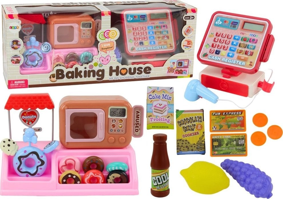 LeanToys Set Donut Shop Confectionery Cash