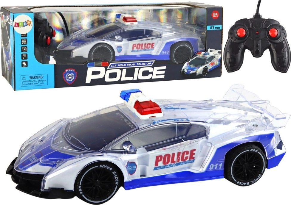LeanToys Police Sports Car Remote Controlled