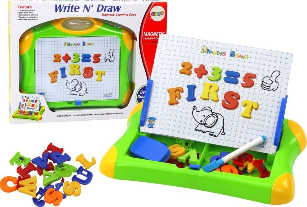 Magnetic edu board with letters and