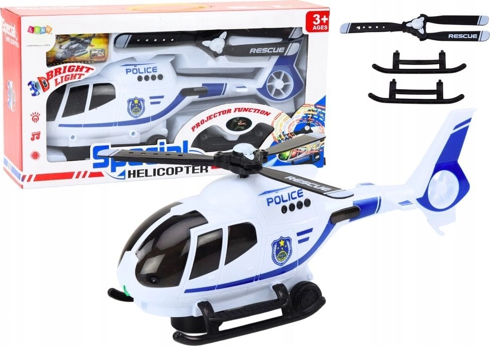 LeanToys Police Helicopter Driving Lights Sounds