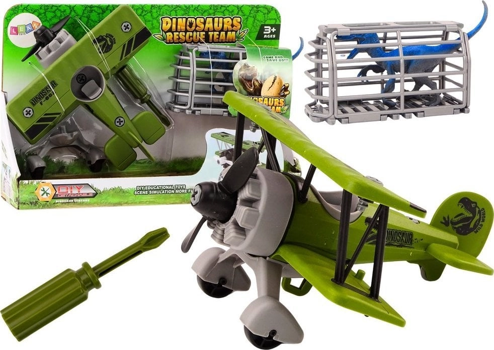 Disassembled green dinosaur light plane 18703