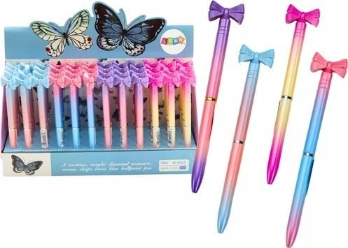 LeanToys Ballpoint Pen With Bow Colorful