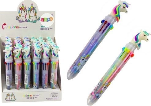 LeanToys Unicorn Ballpoint Pen Multicolor Automatic