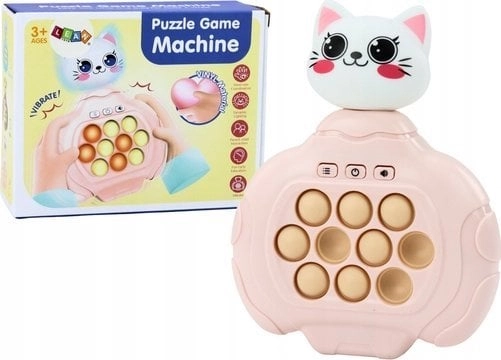 LeanToys Pop-It Kitty Game Pink Arcade