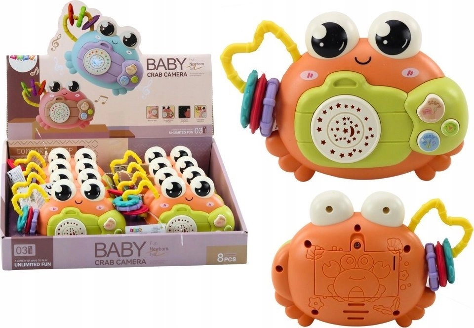 LeanToys Crab Camera Rattle Projector Battery