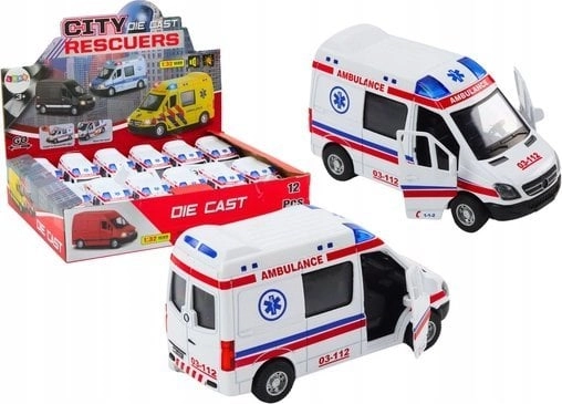 LeanToys Ambulance Ambulance 1:32 Opening Doors