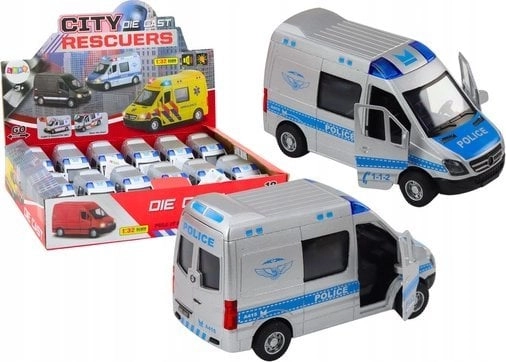 LeanToys Police Car 1:32 Opening Doors