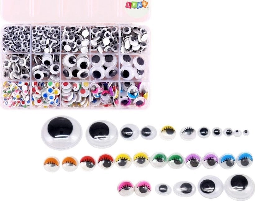 LeanToys Set of Self-Adhesive Eyelets Movable