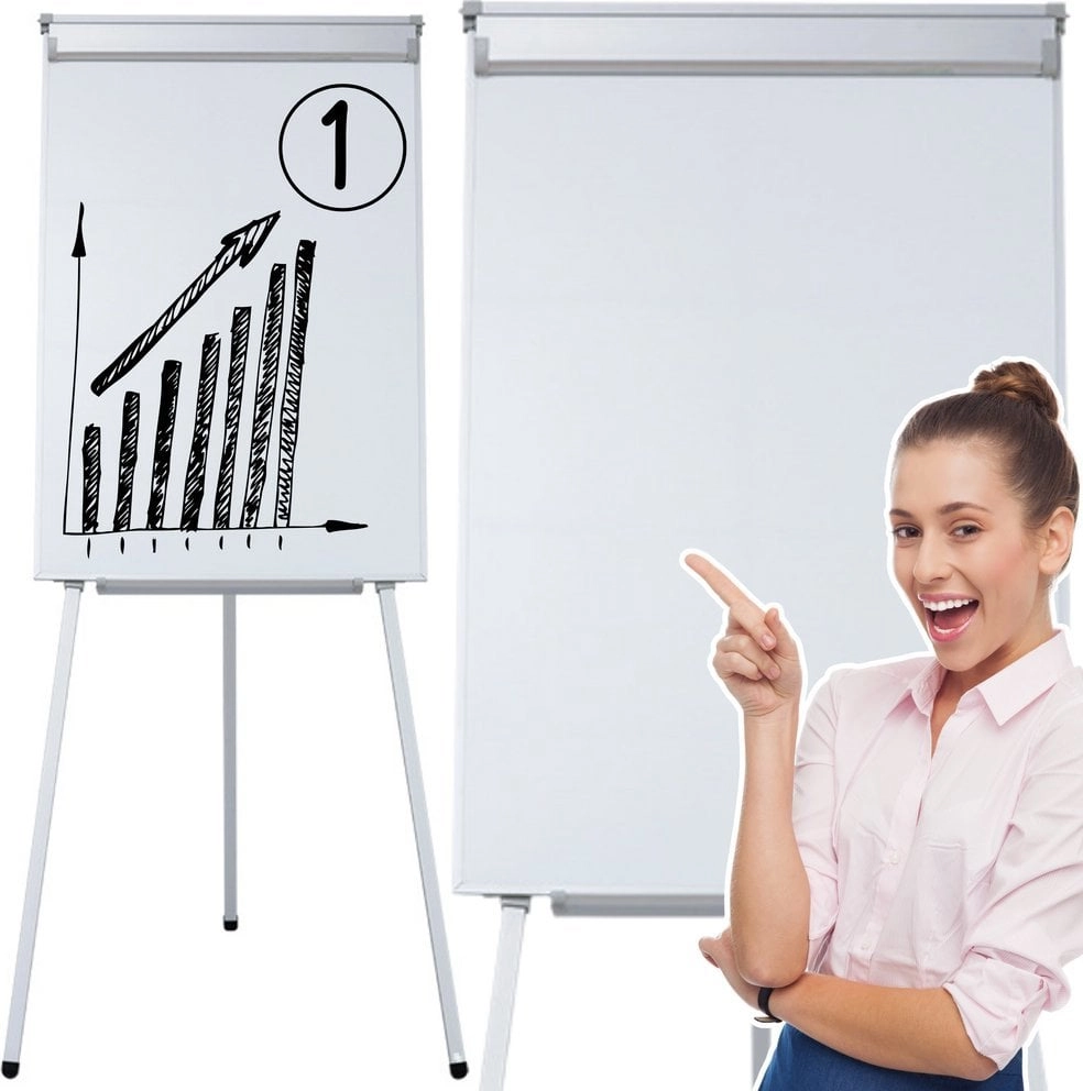 Flipchart LeanToys Tablica Magnetyczna Flipchart Na