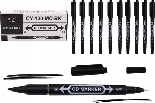 LeanToys Set of Double-Sided Waterproof Markers
