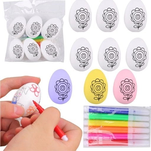 Styrofoam Easter Eggs For Painting Markers