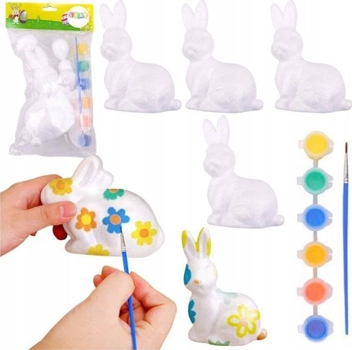 Styrofoam Easter Bunnies for Painting Paints