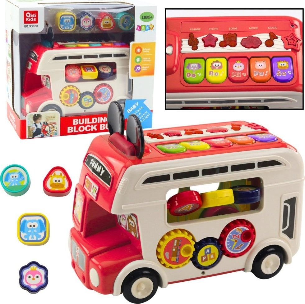 LeanToys Interactive Educational Bus Sorter Lights