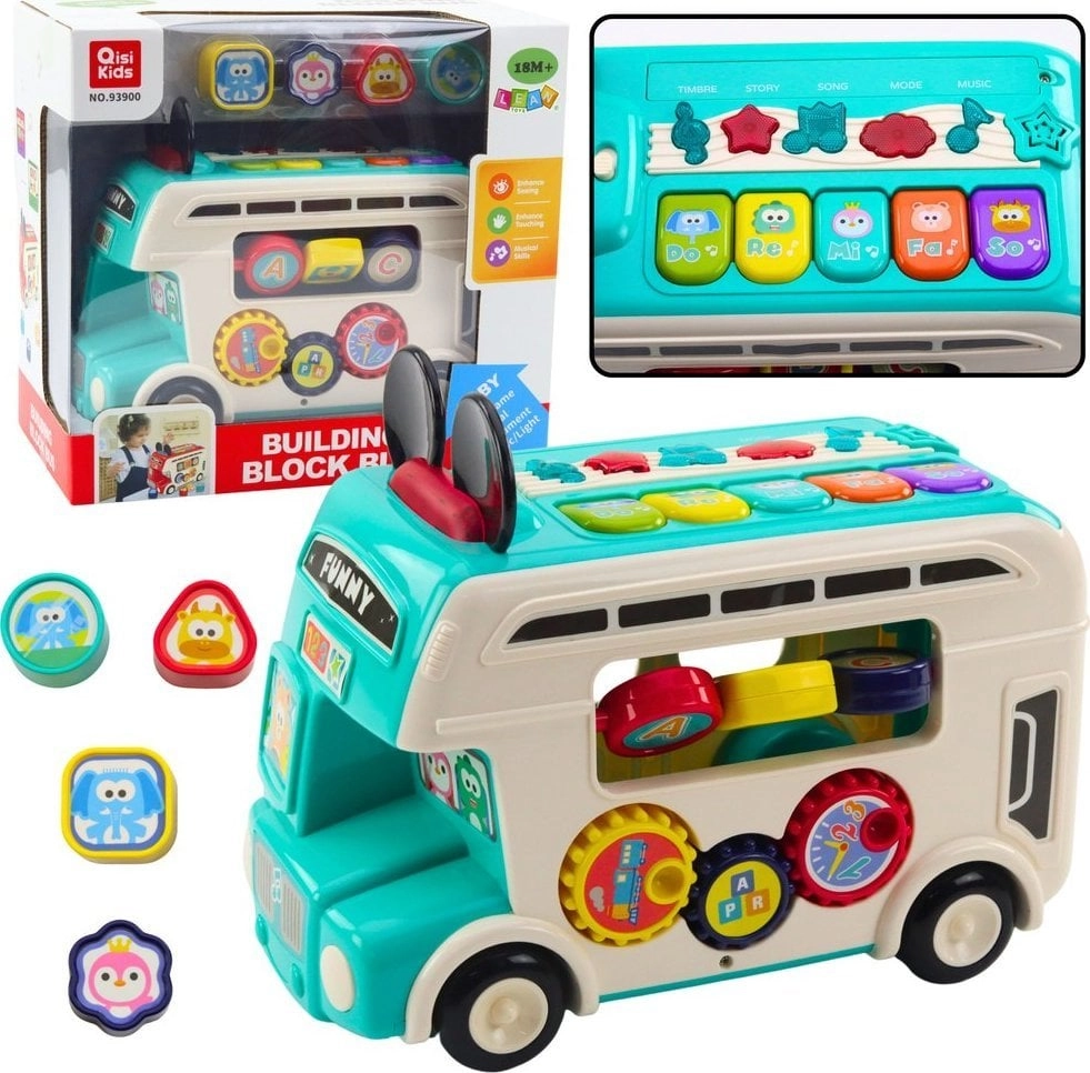 LeanToys Interactive Educational Bus Sorter Lights