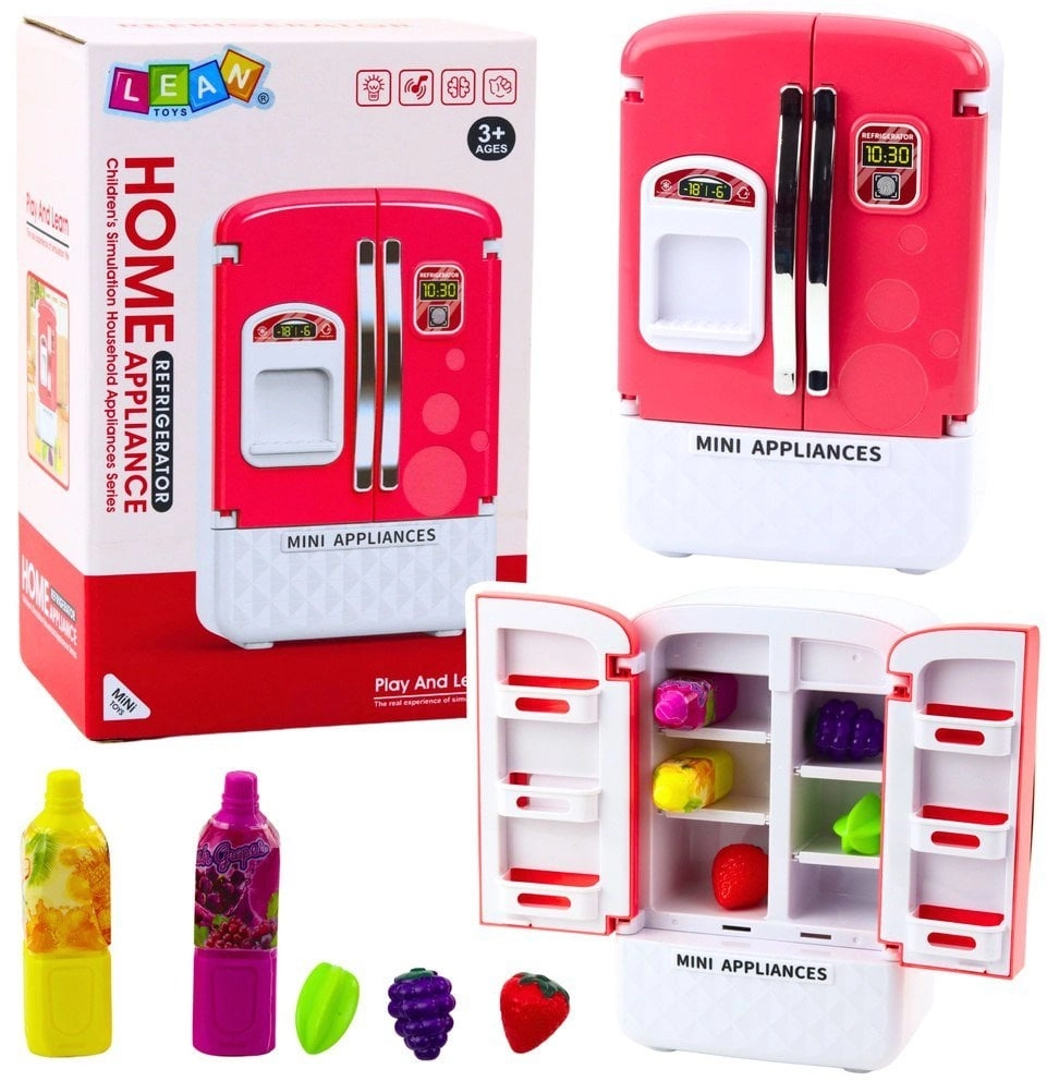 Toy Fridge For Children Fruits Juices