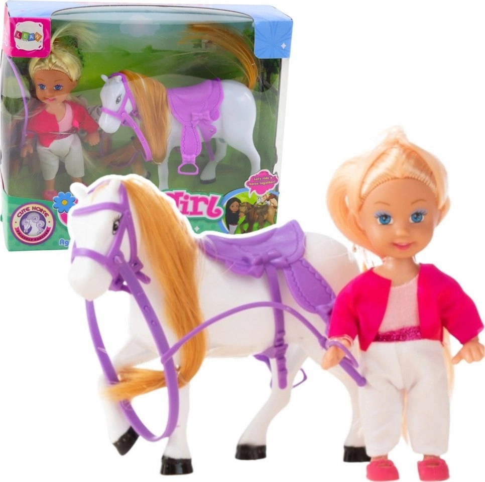 LeanToys Mini Doll Set with Horse