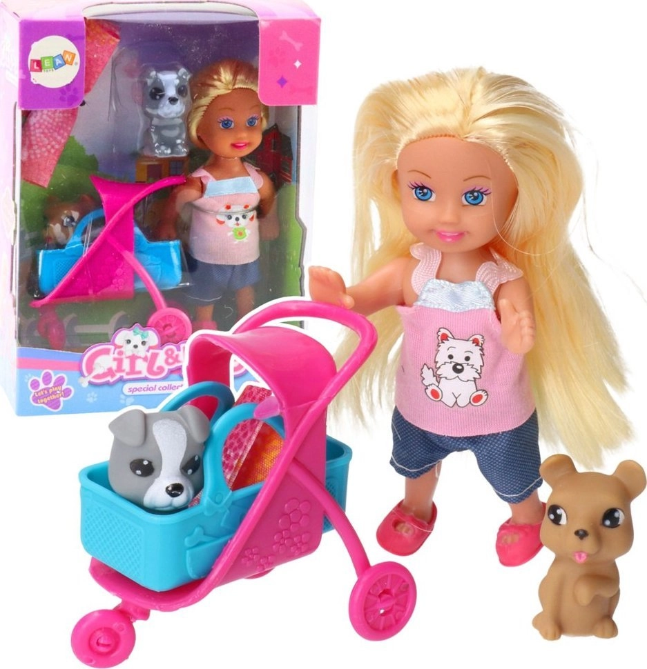 LeanToys Set Mini Doll Stroller Carrier